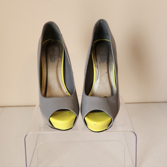 Charlotte Russe Shoes - Charlotte Russe Patent Peep Toe Platform Heels | Sexy Stiletto Pumps | Size 6
